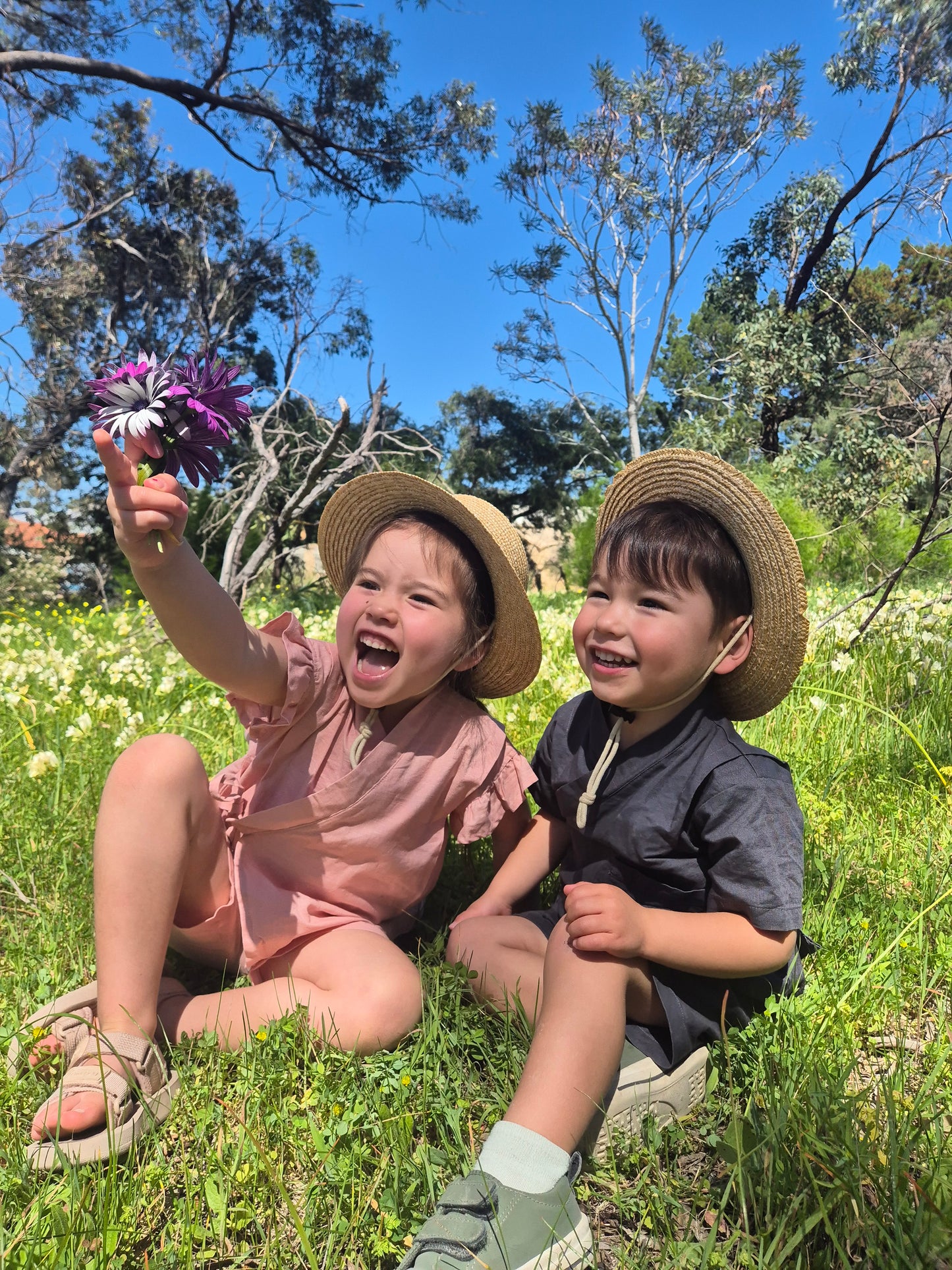 Organic Jinbei Set - Stormy Mauve (藍色)