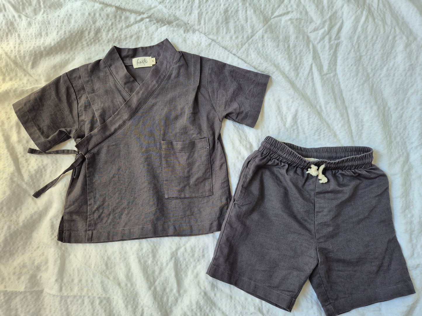 Organic Jinbei Set - Stormy Mauve (藍色)