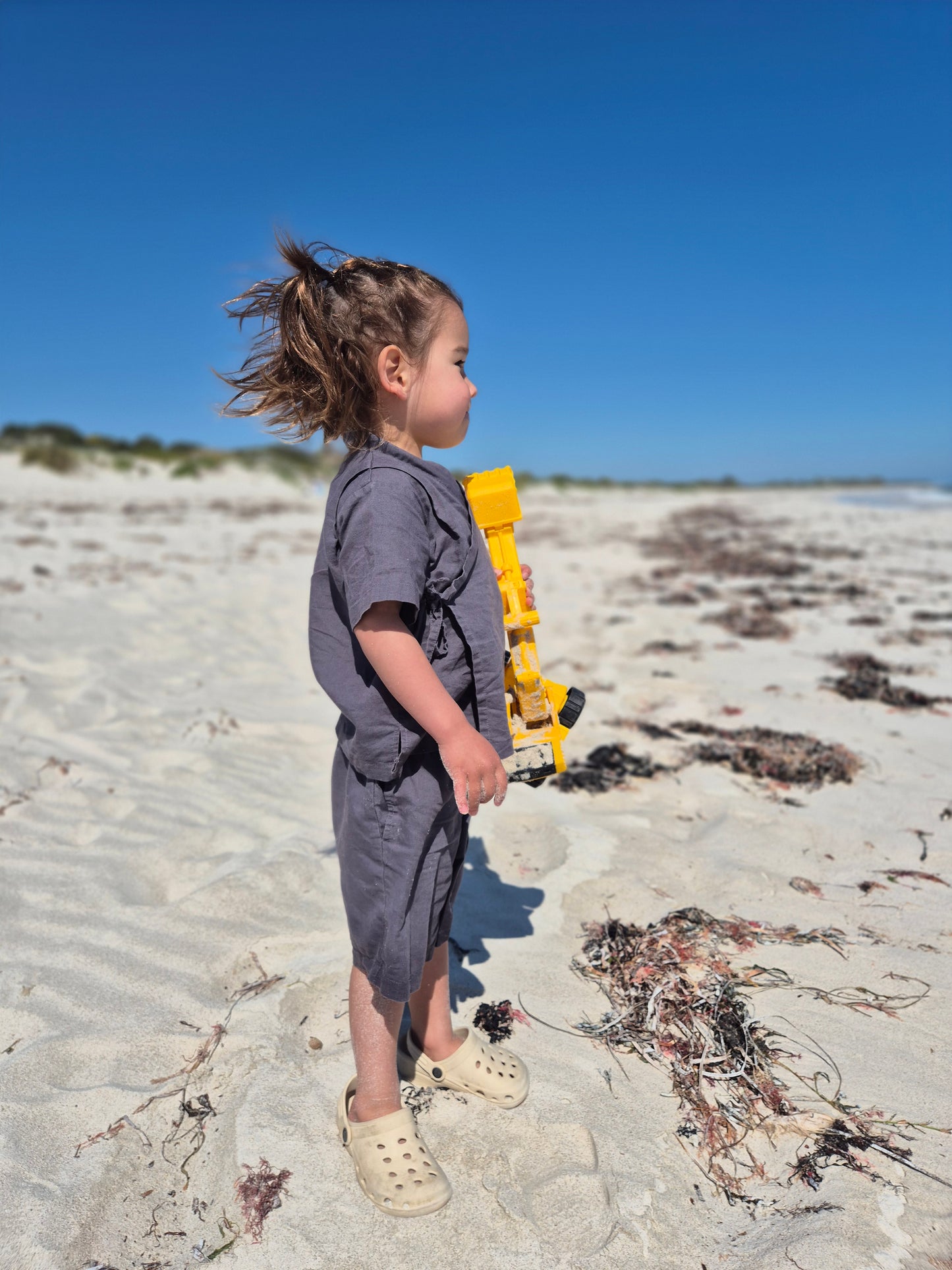 Organic Jinbei Set - Stormy Mauve (藍色)