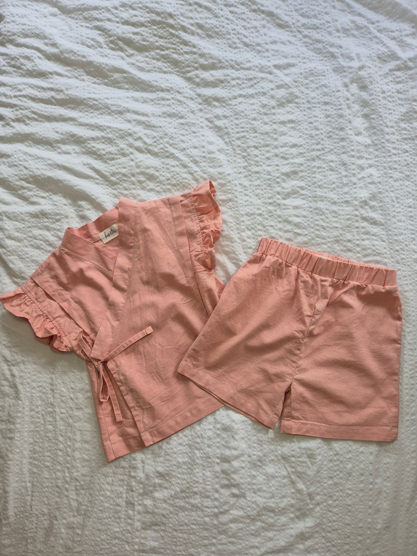 Organic Jinbei Set - Dusky Coral (桃珊瑚)